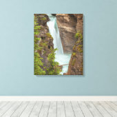 Johnston Canyon Herfsten Canvas Afdruk (Insitu (Houten vloer))