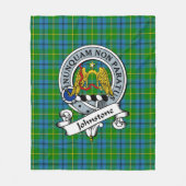 Johnston Clan Badge Tartan Pset Fleece Deken (Voorkant)