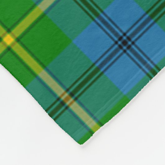 Johnston Clan Badge Tartan Pset Fleece Deken (Hoek)