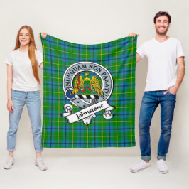 Johnston Clan Badge Tartan Schotlandse Plaid Fleece Deken
