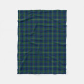 Johnston Clan Blauw, Groen en Geel Tartan Fleece Deken (Voorkant)