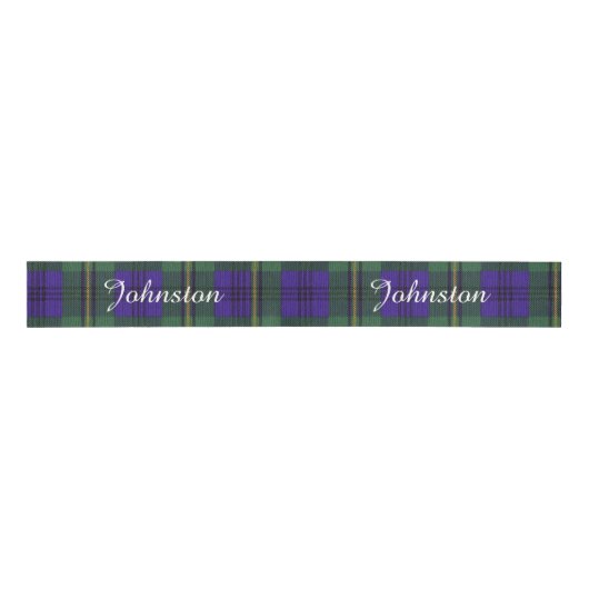 Johnston clan Pset Scottish tartan Grosgrain Lint (Voorkant)