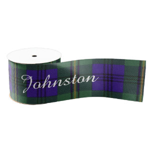 Johnston clan Pset Scottish tartan Grosgrain Lint