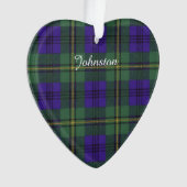 Johnston clan Pset Scottish tartan Ornament (voorkant)