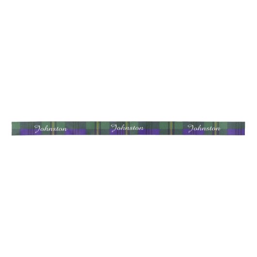 Johnston clan Pset Scottish tartan Satijnen Lint (Voorkant)