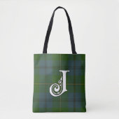 Johnston Clan Tartan Monogram Tote Bag (Voorkant)