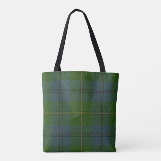 Johnston Clan Tartan Monogram Tote Bag (Achterkant)