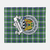 Johnston Dress Clan Badge Tartan Pset Fleece Deken (Voorkant (Horizontaal))