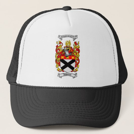 JOHNSTON FAMILIE CREST - JOHNSTON WAPENKAT TRUCKER PET (Voorkant)