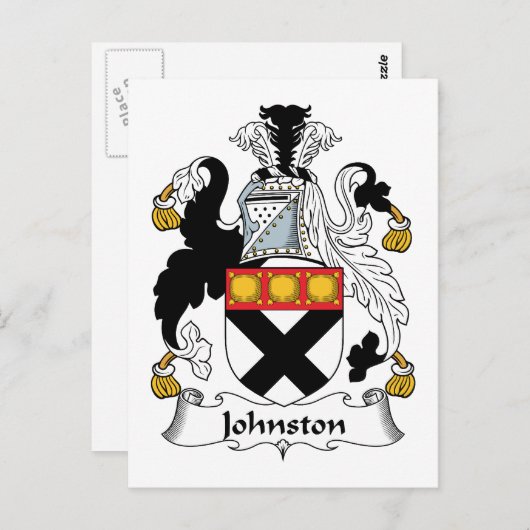 Johnston Family Crest Briefkaart (Voorkant / Achterkant)