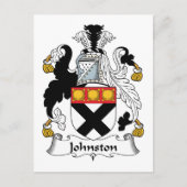 Johnston Family Crest Briefkaart (Voorkant)