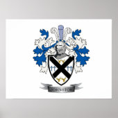 Johnston Family Crest Coat of Arms Poster (Voorkant)