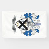 Johnston Family Crest Coat of Arms Spandoek (Horizontaal)