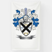 Johnston Family Crest Coat of Arms Spandoek (Verticaal)