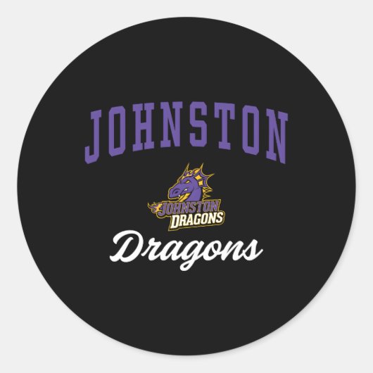 Johnston High School Dragons C3 Ronde Sticker (Voorkant)