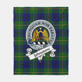 Johnston Modern Clan Badge Tartan Pset Fleece Deken (Voorkant)