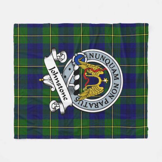 Johnston Modern Clan Badge Tartan Pset Fleece Deken (Voorkant (Horizontaal))