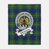 Johnston Modern Clan Badge Tartan Pset Fleece Deken (Voorkant)