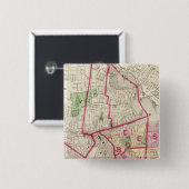 Johnston Rhode Island Map Vierkante Button 5,1 Cm (Voorkant /achterkant)