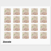 Johnston Rhode Island Map Vierkante Sticker (Vel)