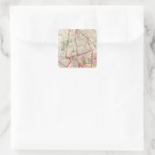 Johnston Rhode Island Map Vierkante Sticker (Tas)