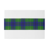 Johnston Schotse Tartan Belly Band Uitnodigingen Wikkel (Achterkant Voorbeeld)