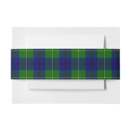 Johnston Schotse Tartan Belly Band Uitnodigingen Wikkel