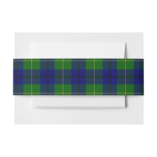 Johnston Schotse Tartan Belly Band Uitnodigingen Wikkel (Voorkant Voorbeeld)