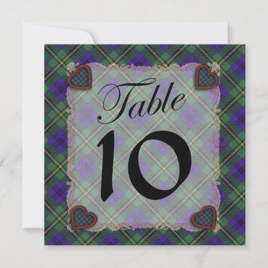 Johnston Scottish clan tartan - Pset Kaart (Voorkant)