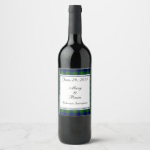 Johnston Scottish Wedding Wine Label