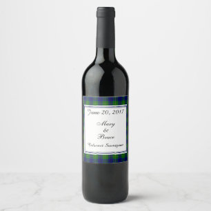Johnston Scottish Wedding Wine Label Wijn Etiket
