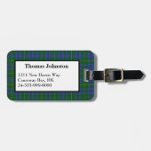 Johnston Tartan Bagagelabel (Voorkant horizontaal)