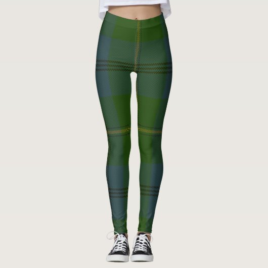 Johnston Tartan Clan Plaid Leggings (Voorkant)