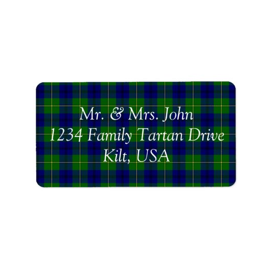 Johnston Tartan Label (Voorkant)