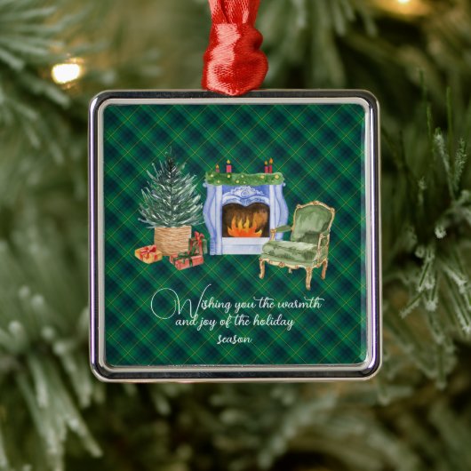 Johnstone Ancient Original Scottish Tartan Metalen Ornament (Boom)