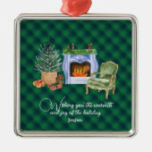 Johnstone Ancient Original Scottish Tartan Metalen Ornament (Voorkant)