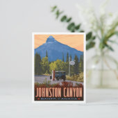 Johnstone Canyon Banff Canada Oude Reis Briefkaart (Staand voorkant)