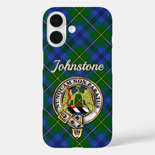 Johnstone Clan Badge & Tartan iPhone / iPad hoesje (Achterkant)
