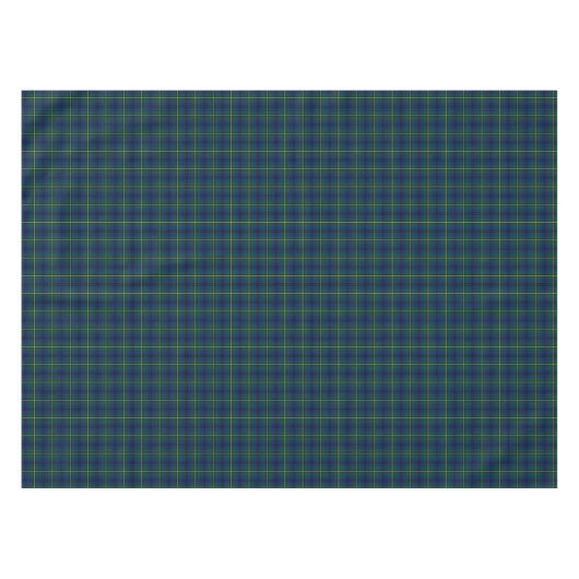 Johnstone Clan Blauw, Groen en Geel Tartan Tafelkleed (Voorkant (Horizontaal))