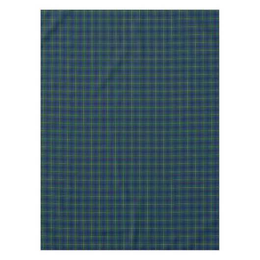Johnstone Clan Blauw, Groen en Geel Tartan Tafelkleed (Voorkant)