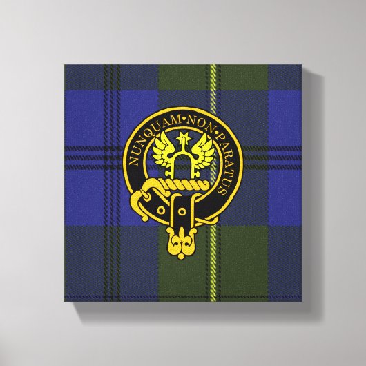 Johnstone Scottish Crest en Tartan Canvas print (Voorkant)