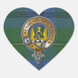 Johnstone Tartan & Badge Hart Sticker