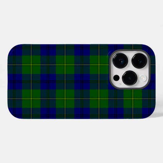 Johnstone tartan blue green plaid Case-Mate iPhone case (Achterkant (horizontaal))
