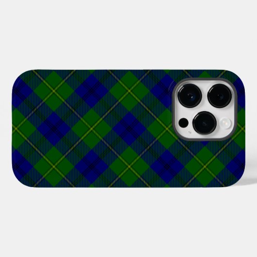 Johnstone tartan blue green plaid Case-Mate iPhone case (Achterkant (horizontaal))