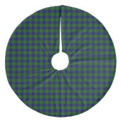 Johnstone tartan blue green plaid fleece kerstboom rok (Voorkant)