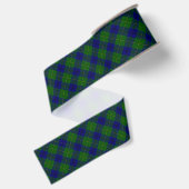 Johnstone tartan blue green plaid grosgrain lint (Achterkant)
