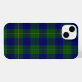 Johnstone tartan blue green plaid iPhone hoesje (Achterkant horizontaal)