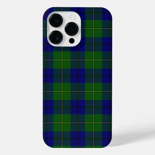 Johnstone tartan blue green plaid iPhone hoesje (Achterkant)