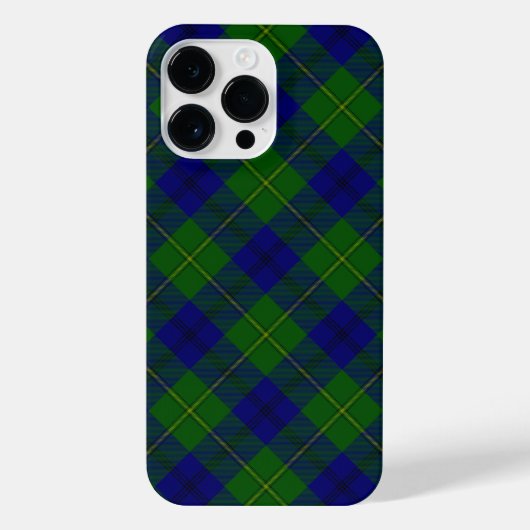 Johnstone tartan blue green plaid iPhone hoesje (Achterkant)
