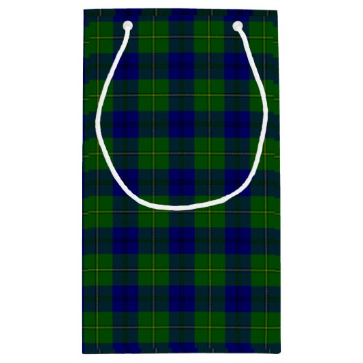 Johnstone tartan blue green plaid klein cadeauzakje (Achterkant)